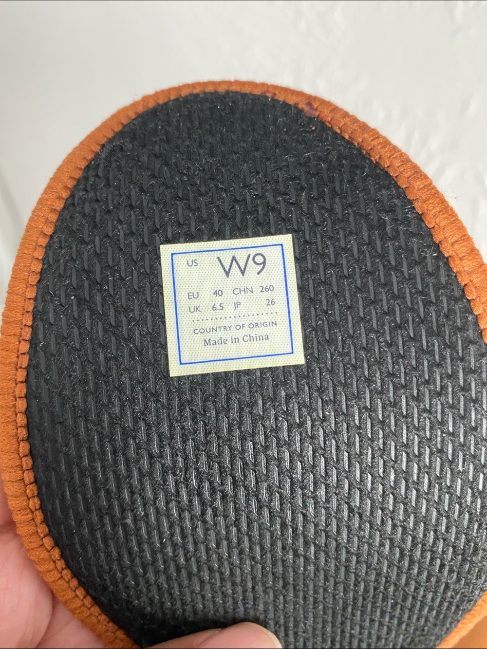 Rothy's Caramel Knit Flats with Blue Trim - Picture 10 of 10
